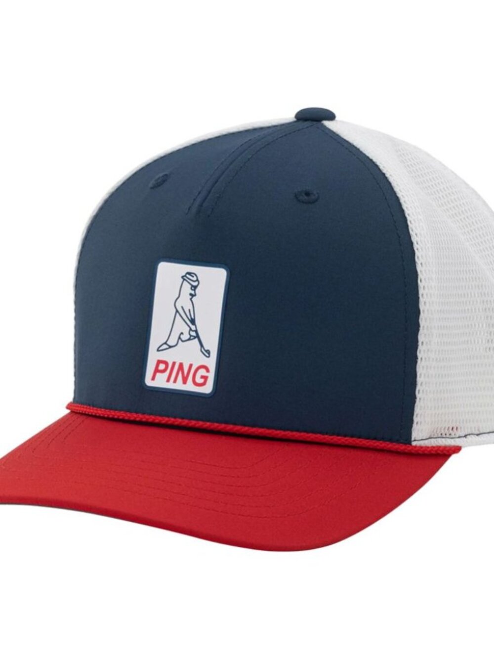 PING Women's Stitch Snapback Golf Hat Cap Navy Blue - White - Red NEW